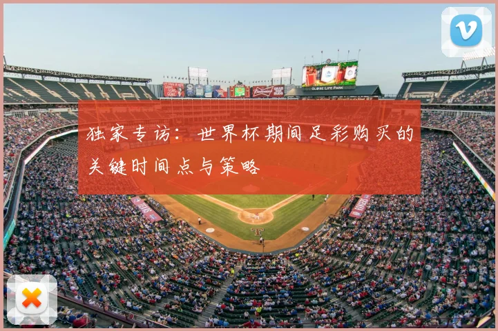 独家专访:世界杯期间足彩购买的关键时间点与策略